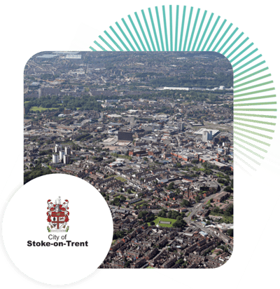 Aerial view of Stoke-on-Trent Aerial view of Stoke-on-Trent